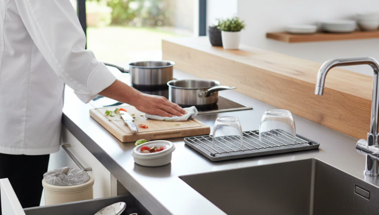 Clean-As-You-Go: Dọn Bếp Chuyên Nghiệp, Tiết Kiệm 70% Thời Gian