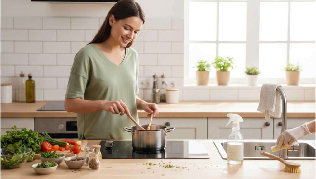 Clean-As-You-Go: Nấu Ăn Nhàn Tênh, Bếp Sạch Bong Ngay Tức Thì!